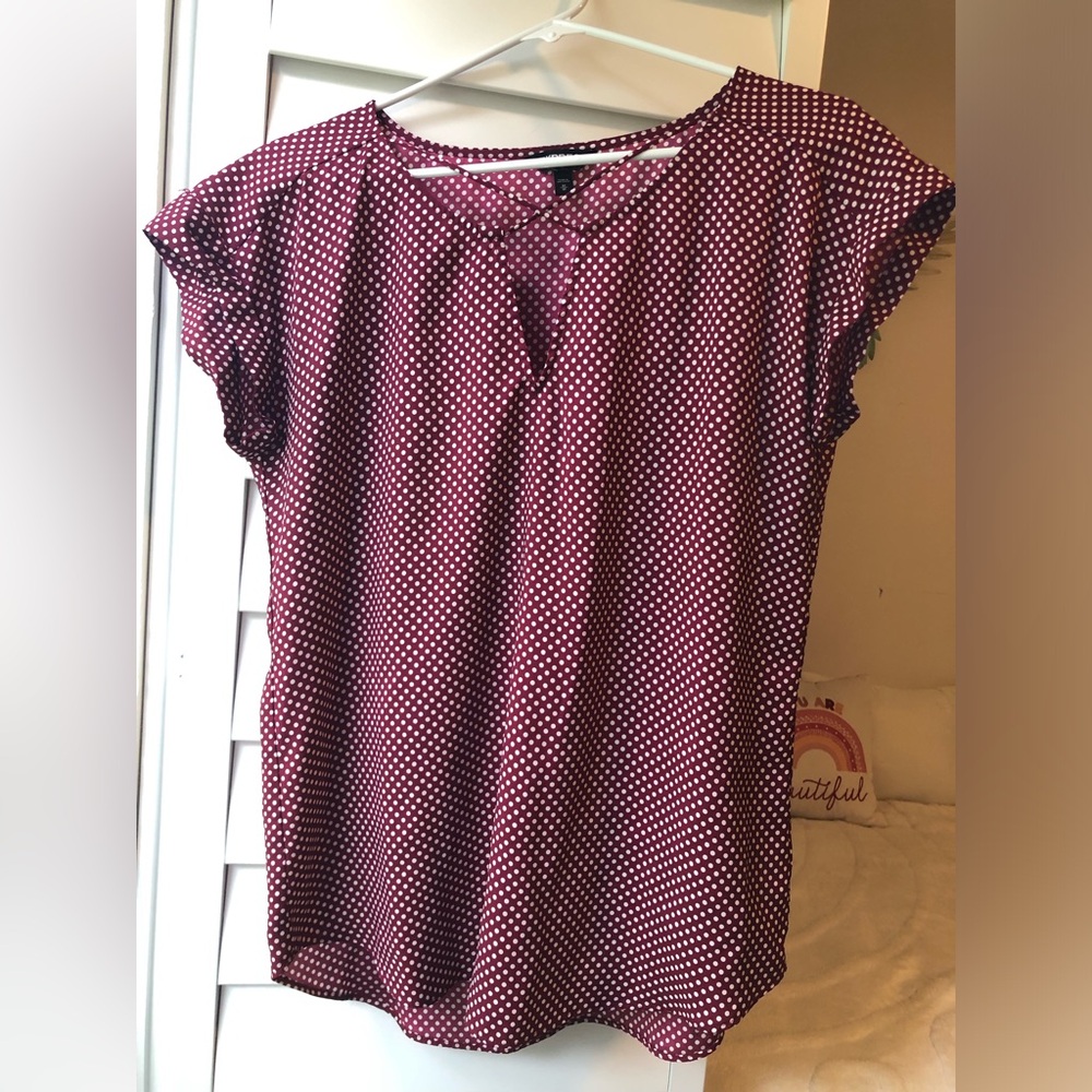 Express polka dot blouse